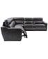 Фото #6 товара Gabrine 5-Pc. Leather Sectional with 3 Power Headrests, Created for Macy's