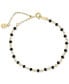 Фото #2 товара EFFY® Onyx Bead Open Link Chain Bracelet in 14k Gold