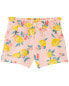 Toddler Lemon Print Pull-On Shorts 5T