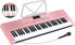 Фото #1 товара McGrey LK-6120-MIC Keyboard - Beginner Keyboard with 61 Light Keys - 255 Sounds and 255 Rhythms - 50 Demo Songs - Includes Microphone - Pink