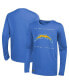 Фото #1 товара Men's Powder Blue Los Angeles Chargers Side Drill Long Sleeve T-Shirt