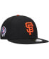 Фото #2 товара Men's Black San Francisco Giants 9/11 Memorial Side Patch 59Fifty Fitted Hat