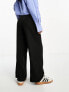 Фото #4 товара Miss Selfridge Petite tailored wide leg trouser in black - BLACK