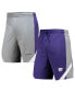 Фото #1 товара Men's Purple, Gray Kansas State Wildcats Am I Wrong Reversible Shorts