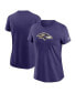 ფოტო #1 პროდუქტის Women's Purple Baltimore Ravens Primary Logo T-Shirt