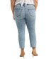 Фото #2 товара Plus Size Ruby Mid Rise Straight Cropped Jeans