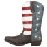 Фото #6 товара Roper American Beauty Patriotic Snip Toe Cowboy Womens Brown, Multi Casual Boot