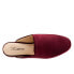 Фото #16 товара Trotters Ginette T2159-628 Womens Burgundy Narrow Suede Mule Sandals Shoes