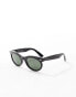 Фото #4 товара Ray-Ban wayfarer oval sunglasses in black