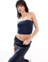 Фото #1 товара ASOS DESIGN ultimate crop bandeau top in navy