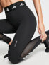 adidas Training Techfit 3 stripe leggings in black