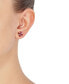 ფოტო #4 პროდუქტის Sapphire (1-5/8 ct. t.w.) & Diamond (1/8 ct. t.w.) Flower Stud Earrings in 14k Gold (Also in Ruby)
