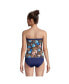 Фото #21 товара Women's Chlorine Resistant Bandeau Tankini Swimsuit Top with Removable Adjustable Straps