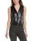 Helmut Lang Croc-Embossed Leather Vest Women's Black Xs