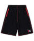 Men's Black, Red Philadelphia 76ers Big and Tall Contrast Stitch Knit Shorts