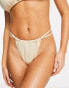 Ivory Rose Fuller Bust double strap bikini brief in gold shimmer Золотое Мерцание, US 10 - фото #6