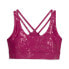 Фото #1 товара Puma Metallic Shine Medium Impact Sports Bra Womens Pink Casual 52503826