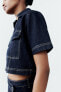 Z1975 denim cropped shirt