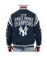 Фото #2 товара Men's Navy New York Yankees Quick Full-Snap Varsity Jacket