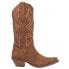 Фото #1 товара Dingo Out West Tall Embroidery Round Toe Cowboy Womens Brown Casual Boots DI920