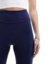 Фото #7 товара Stradivarius jersey sculpt legging with fold over waist in navy