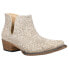 Фото #2 товара Roper Ava Lace Snip Toe Cowboy Booties Womens Off White Casual Boots 09-021-1567