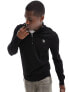 Фото #5 товара PS Paul Smith zebra icon badge logo cotton knit half zip jumper in black