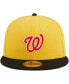 ფოტო #3 პროდუქტის Men's Yellow, Black Washington Nationals Grilled 59FIFTY Fitted Hat