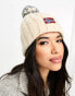 Фото #2 товара Napapijri Semiury knitted bobble hat in cream