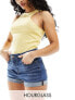 Фото #1 товара American Eagle hourglass high rise denim shorts in mid blue