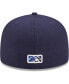 Фото #4 товара Men's Navy Pensacola Blue Wahoos Authentic Collection Team Game 59FIFTY Fitted Hat