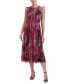 Women's Floral Tulle Midi Dress