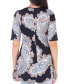 ფოტო #2 პროდუქტის Women's Paisley Print Short Sleeve Loose Casual Tunic Top