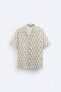 Фото #7 товара Рубашка из рельефной ткани с кружевом кроше ZARA