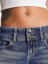 Hollister – Weite Vintage-Jeans in mittelblauer Waschung mit niedrigem Bund