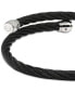 ფოტო #2 პროდუქტის Cable Bypass Bracelet in Stainless Steel & Black PVD Stainless Steel