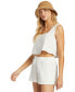 ფოტო #3 პროდუქტის Juniors' Open Skies Cotton Gauze Sleeveless Top