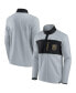 Фото #1 товара Men's Gray, Black Vegas Golden Knights Omni Polar Fleece Quarter-Snap Jacket