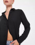 Фото #3 товара New Look button through shirt in black