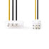 Фото #4 товара Nedis CCGP74060VA015 - 0.15 m - PCI-E (6-pin) - Molex (4-pin) - Male - Male - Straight