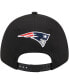 Фото #3 товара Men's Black New England Patriots Top Visor 9FORTY Adjustable Hat