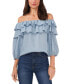 ფოტო #1 პროდუქტის Ruffled Off-The-Shoulder Top