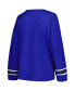 ფოტო #3 პროდუქტის Women's Royal Kentucky Wildcats Plus Size Triple Script Crew Neck Long Sleeve T-shirt