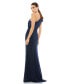 ფოტო #2 პროდუქტის Women's Ruffled One Shoulder Draped Gown