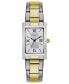 ფოტო #1 პროდუქტის Women's Two-Tone Stainless Steel Bracelet Watch 21x33mm