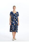 Фото #7 товара Платье женское с коротким рукавом LC WAIKIKI Grace V-образным вырезом с цветочным узором