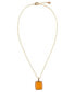 Sunny Genuine Bronze and Yellow Quartz Pendant on Chain Necklace