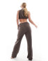 Фото #2 товара 4th & Reckless tie front beach trouser co-ord in brown