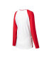 Women's White, Red Atlanta Falcons Tinsel Raglan Long Sleeve T-shirt and Pants Sleep Set
