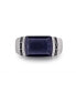 Фото #1 товара Blue Pietersite Gemstone Celtic Sterling Silver Men Signet Ring